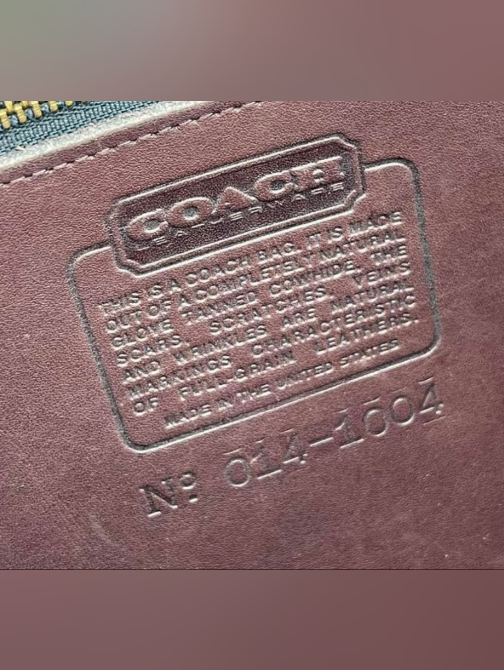 Vintage Coach 9865 Large Plaza Bag Burgundy READ - Picture 14 of 17